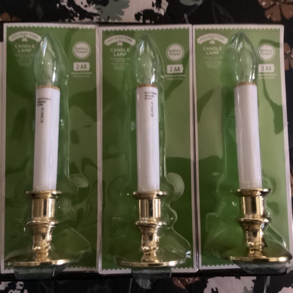 Holiday Time Candle Lamp Bundle of 3 New - Picture 2 of 5